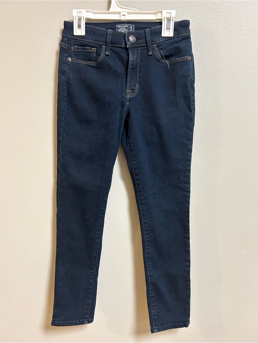 Abercrombie & Fitch Harper Low Rise Ankle Jeans Womens 26 Dark Wash Skinny